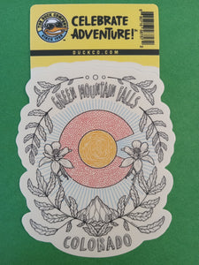 Green Mountain Falls Sticker, Whimsical Colorado