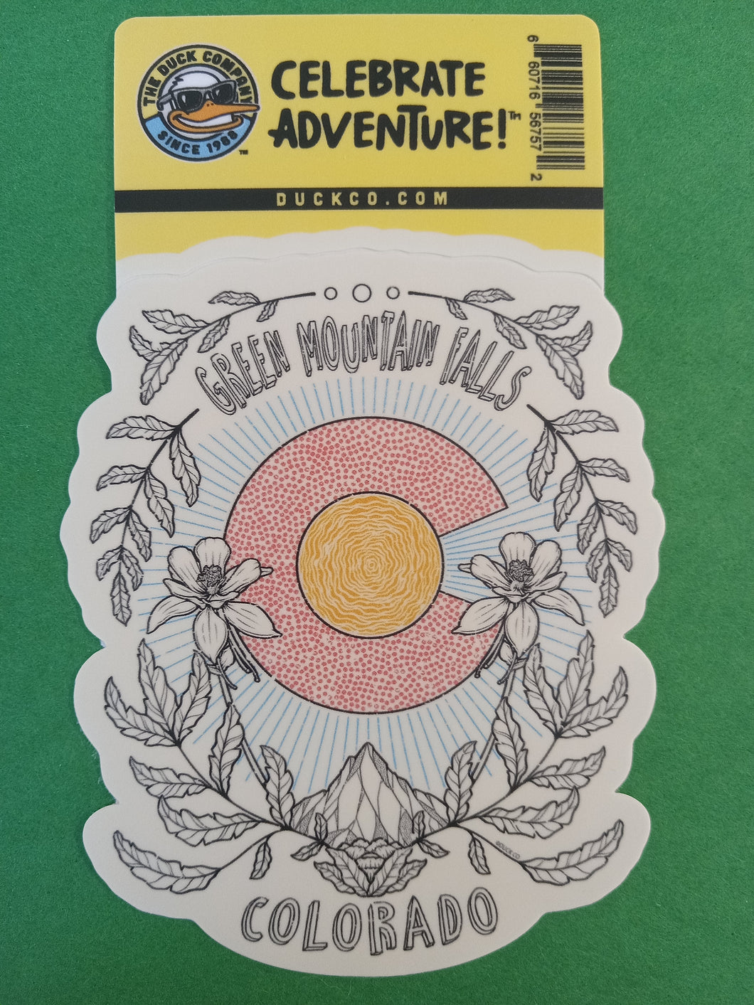 Green Mountain Falls Sticker, Whimsical Colorado