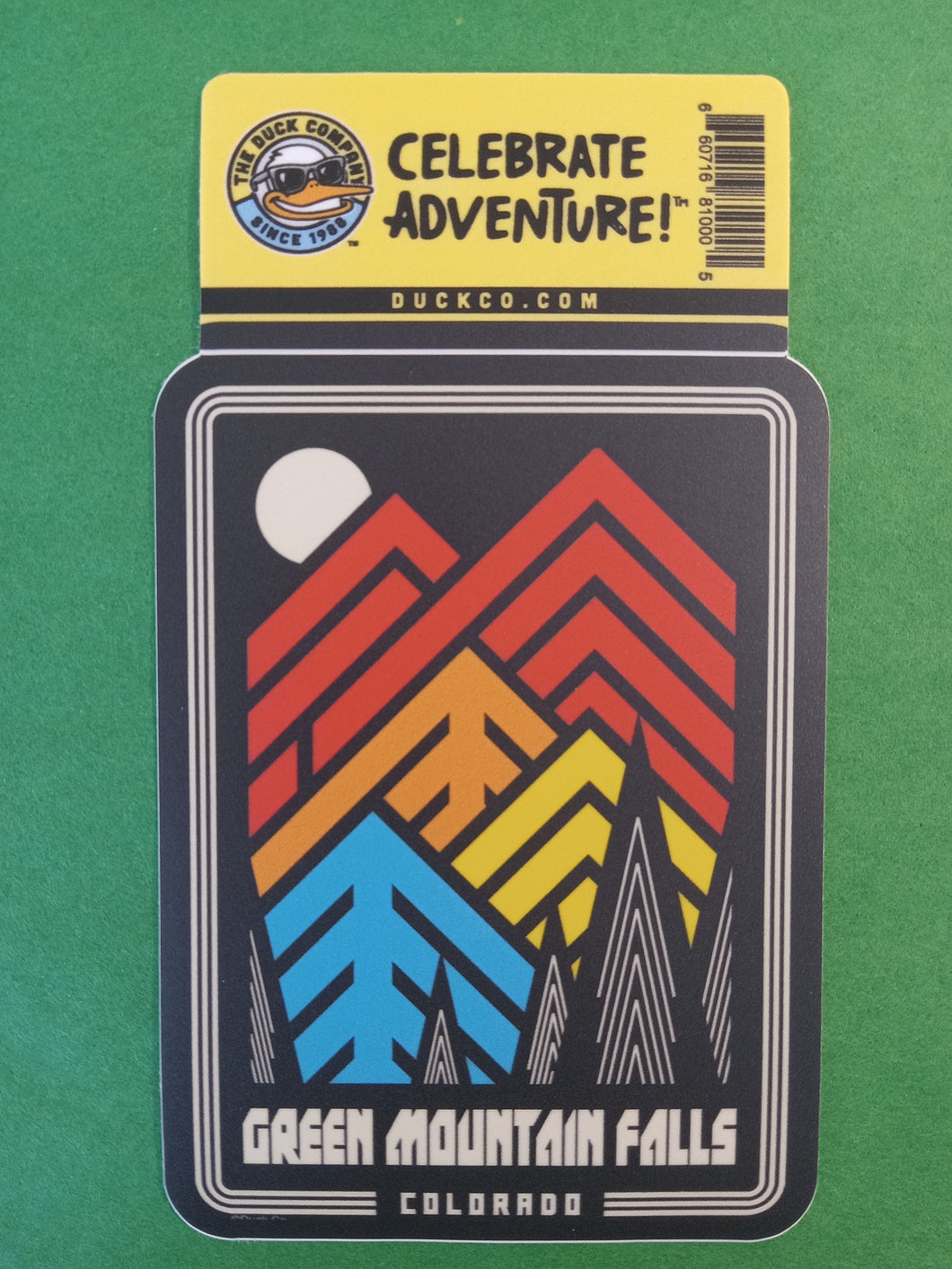 Green Mountain Falls Sticker, Mountain Arcade