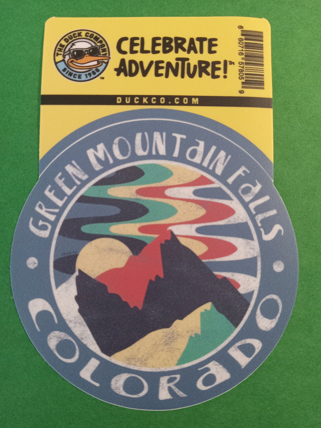 Green Mountain Falls Sticker, Wavy Mountain