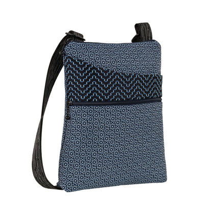 Maruca Designs, Mid-sized Crossbody, Pocket Bag Lantana Denim