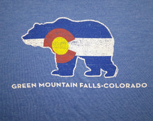 Load image into Gallery viewer, Green Mountain Falls KID&#39;s T-Shirt, Colorado Flag Bear
