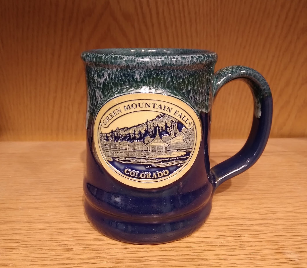 Green Mountain Falls Mug 14 oz Ramsey, Navy w/ hunter white