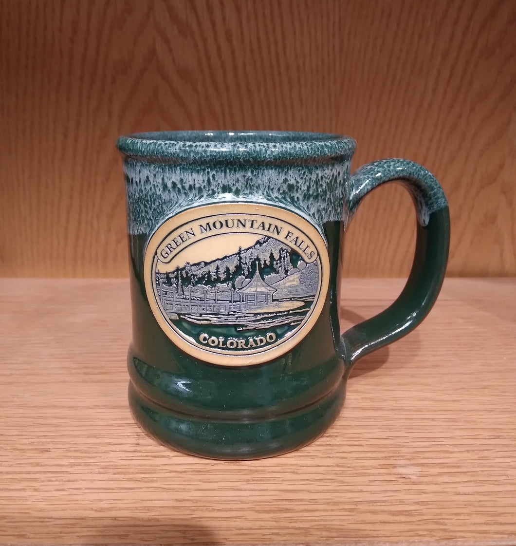 Green Mountain Falls Mug 14 oz Ramsey, Hunter w/ white